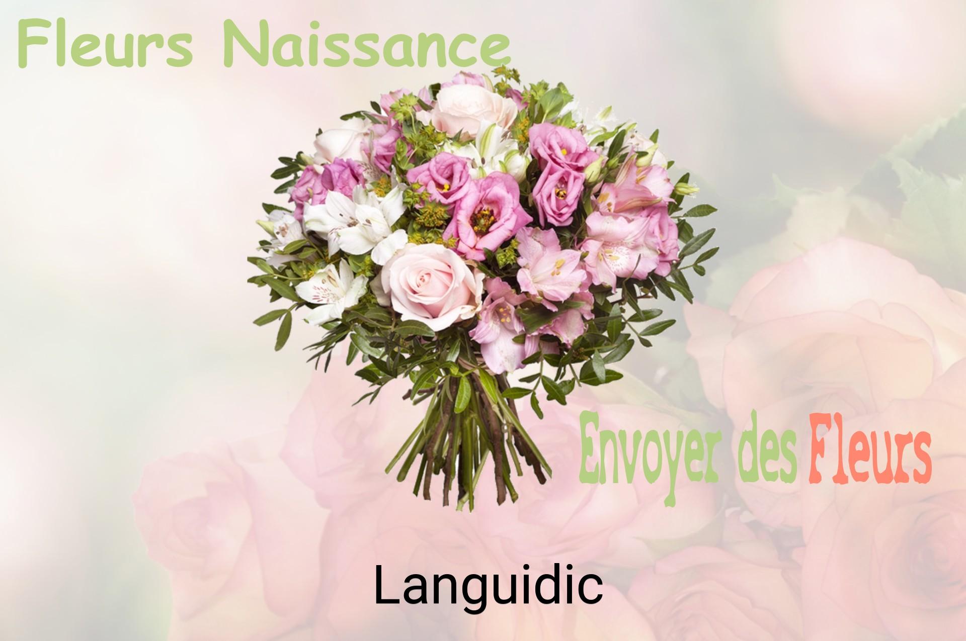 Bouquet de fleurs de naissance livré à Languidic